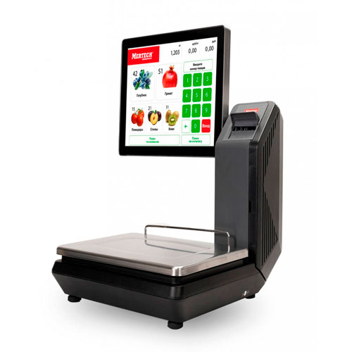 весы с печатью этикеток m-er 725 pm (15", usb, ethernet, wi-fi) Mertech (Меркурий)