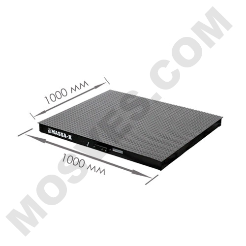 весы «4d-pm-1-1000-rl» платформенные с печатью этикеток платформа 1000х1000 мм Масса-К