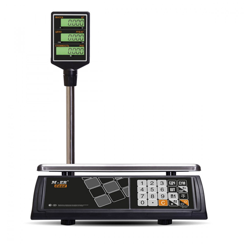торговые настольные весы m-er 327acp lcd ceed черные Mertech (Меркурий)