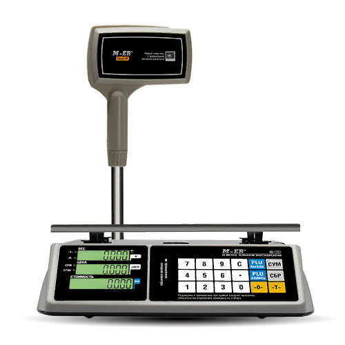 торговые настольные весы m-er 328 ac(px) touch-m lcd rs232 и usb Mertech (Меркурий)