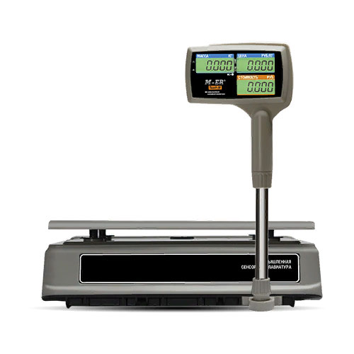 торговые настольные весы m-er 328 ac(px) touch-m lcd rs232 и usb Mertech (Меркурий)