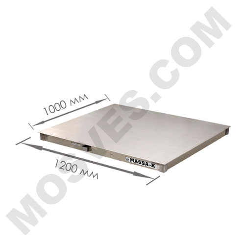 весы «4d-p.s-2-1500-rl» платформенные с печатью этикеток 1000х1250 мм  из нержавеющей стали Масса-К