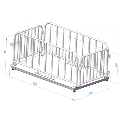 весы promas pm4pb-1.0 2000х1200 мм для крс до 1000 кг MAS-center