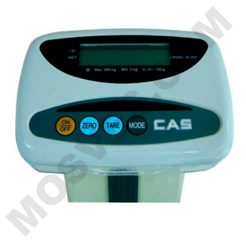 промышленные электронные платформенные весы с 1 датчиком cas dl-100 платформа 400х500 мм CAS