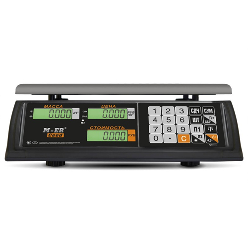 торговые настольные весы m-er 327ac lcd ceed черные Mertech (Меркурий)
